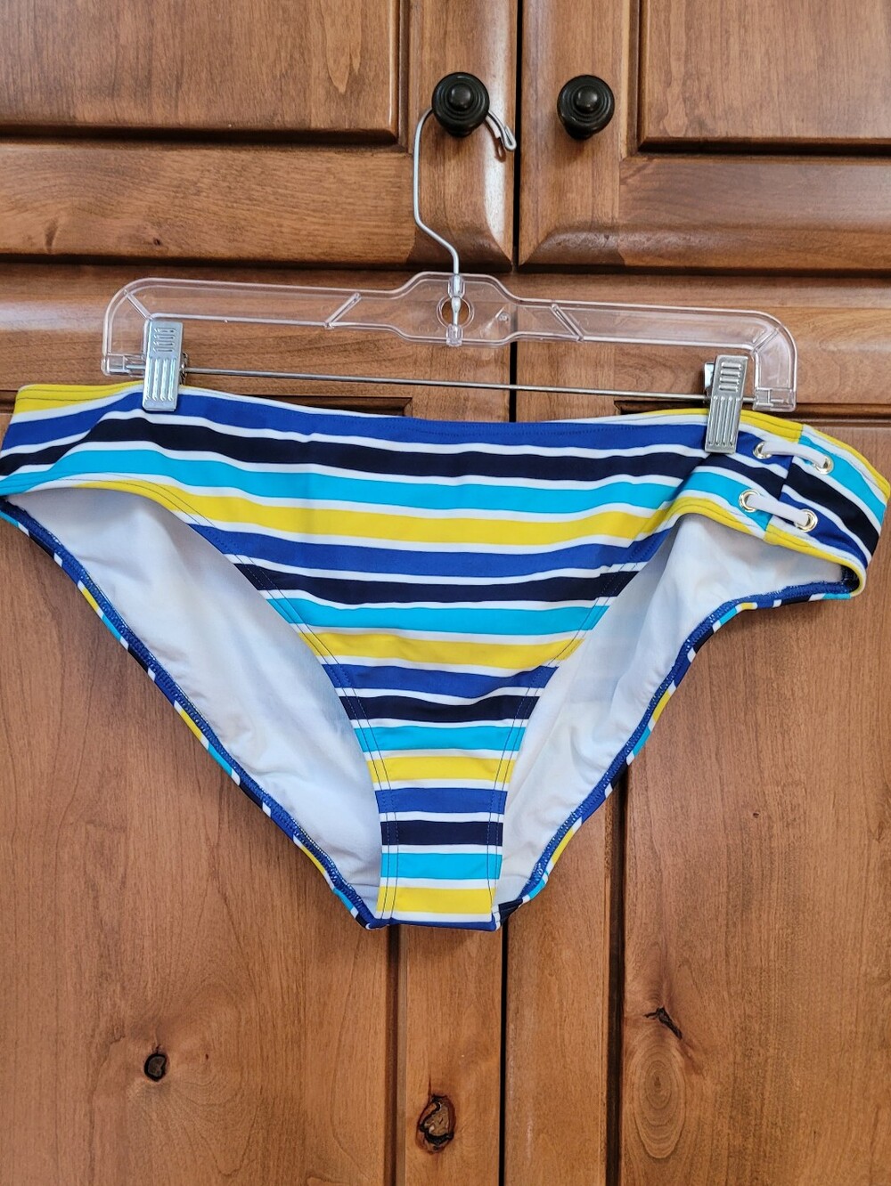 NWT | Tu by Sainsbury's Blue Yellow & White Striped Tankini Set - Picture 8 of 16